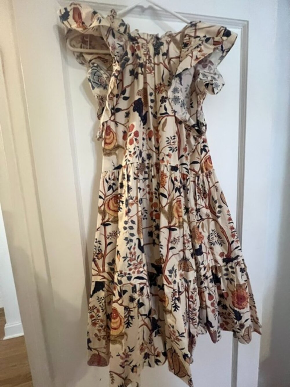 Ulla Johnson Crisp Cotton Midi Summer Dress, Size M (runs largesize tag missing)